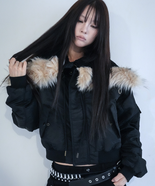 EYELET FUR MA-1 (BLACK) F25ZA003
