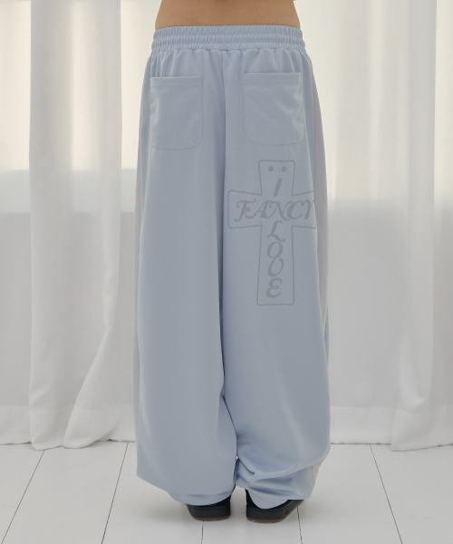 FROSS GLOSSY TRACK PANTS (SKY BLUE) F26QD162