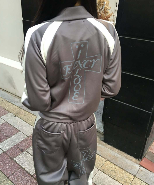 FROSS GLOSSY TRACK TOP (KHAKI) F26QB039