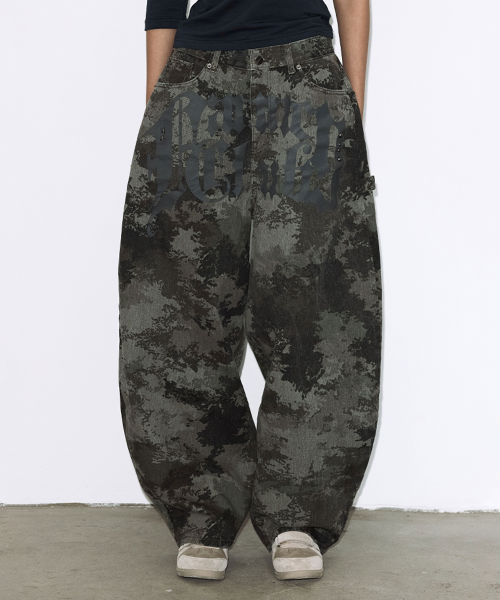 TOOTH JAM WIDE DENIM PANTS (CAMO) F26QD150