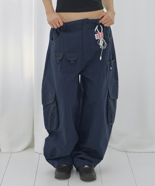 CARGO WORK BALLOON PANTS (NAVY) F26QD153