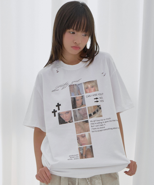 DAMAGE FEARLESS TEE (WHITE) F26QB050