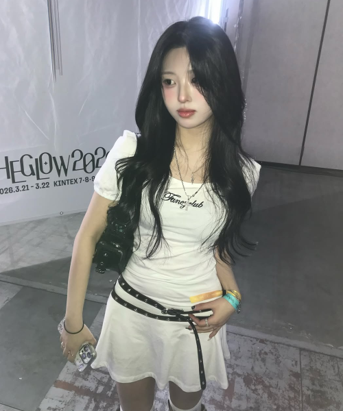 COTTON FLARE MINI DRESS (WHITE) F26QD062