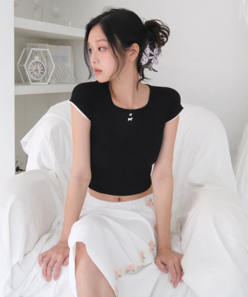 Kitten Crop Tee (Black)