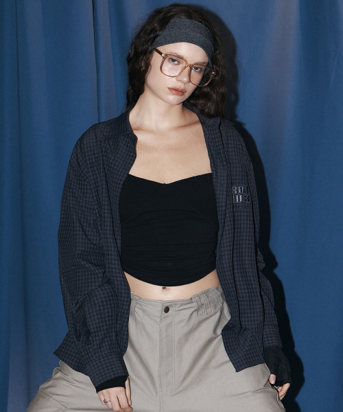 Taryn Patch Check Shirt (Black)