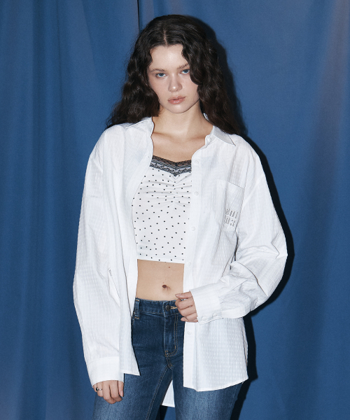 Taryn Patch Check Shirt (White)