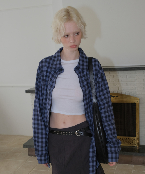 C OVER-FIT CHECK SHIRT_BLUE