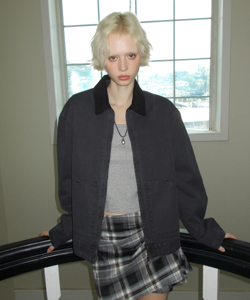 C WASHED WORK JACKET_NAVY