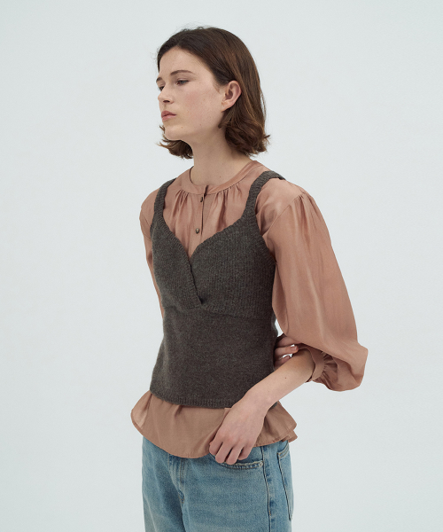 Wrap Knit Bustier[LMBEAUKN288]-3color
