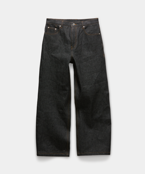 Rigid Semi-Wide Jeans (Indigo)