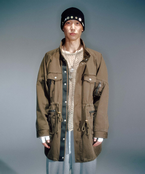 MEN VICTOR COTTON FIELD JACKET BROWN