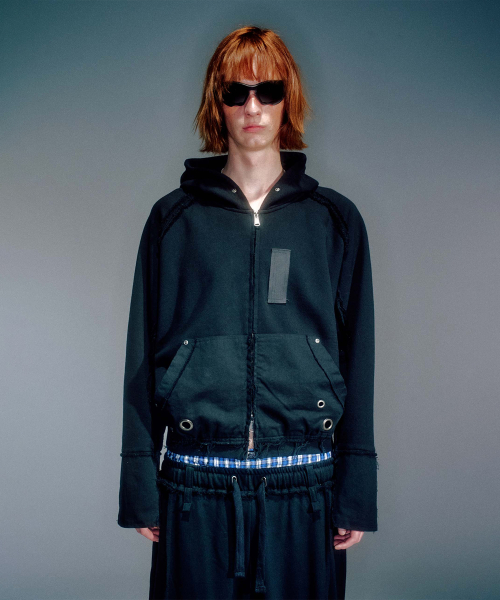 MEN HANK HOODIE ZIP-UP BLACK