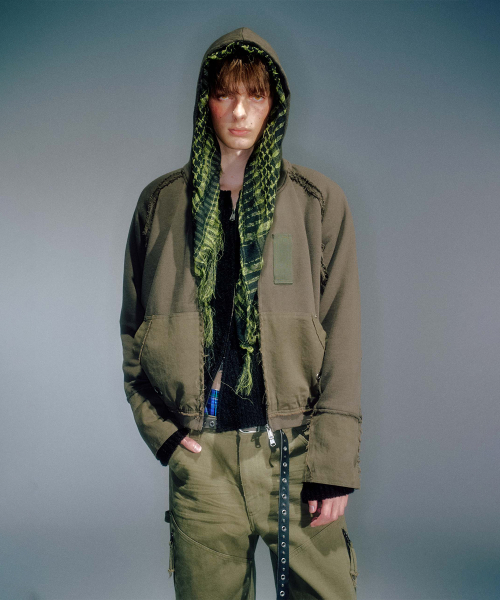 MEN HANK HOODIE ZIP-UP KHAKI