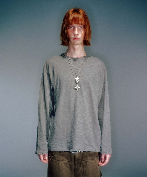 AXEL STUD LONG SLEEVE STUD LONG SLEEVE KHAKI