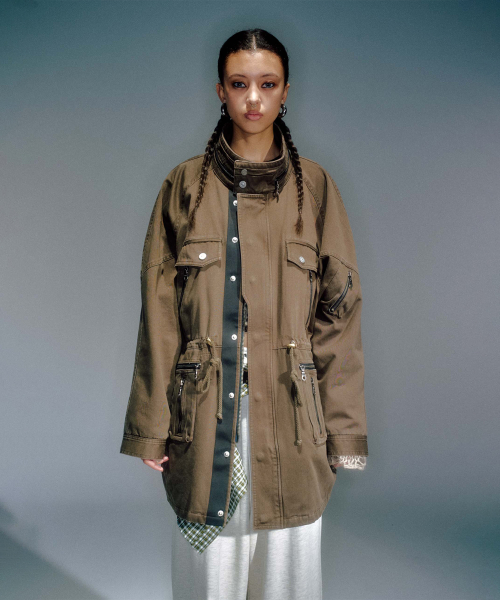 WOMEN VICTOR COTTON FIELD JACKET BROWN
