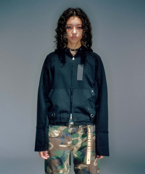 WOMEN HANK HOODIE ZIP-UP BLACK