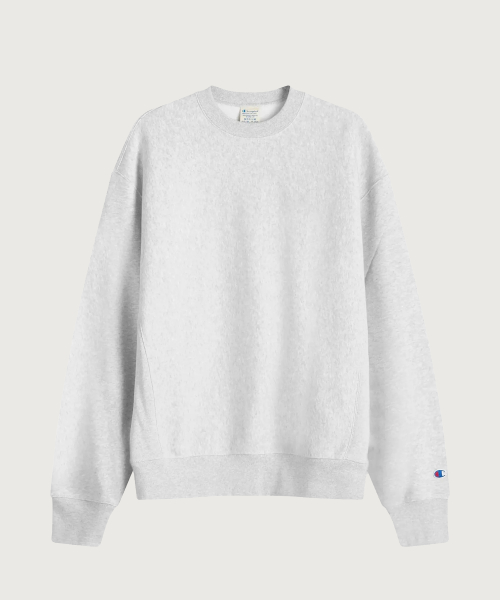 리버스위브 루즈핏 기모 크루넥 스웨트셔츠 Light Grey