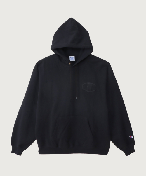 빅 C로고 오버핏 후드 티셔츠 Black