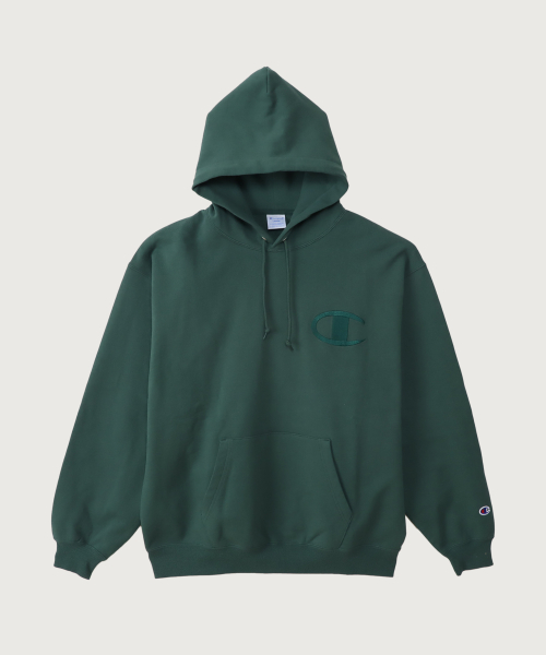 빅 C로고 오버핏 후드 티셔츠 Dark Green