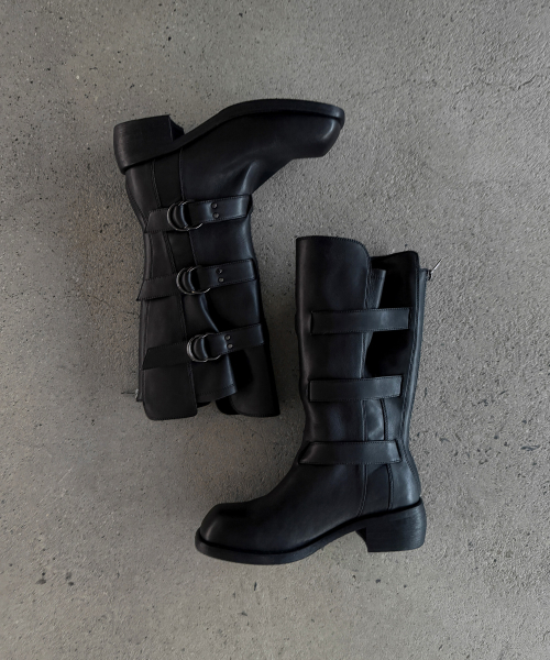000 3-buckle biker boots