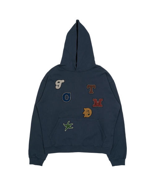 TCM rainbow hoodie (navy)