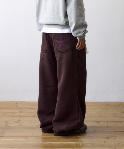 TCM starfish sweat pants (burgundy)