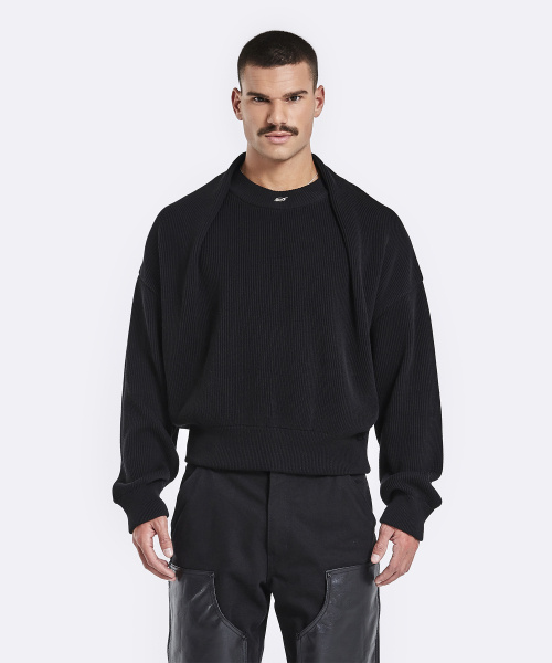 Shawl knit - black