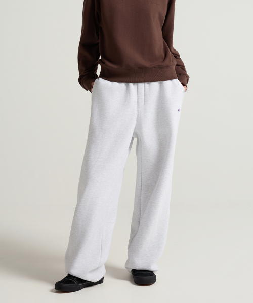 여성 C로고 릴렉스핏 기모 스웨트 팬츠 Light Grey