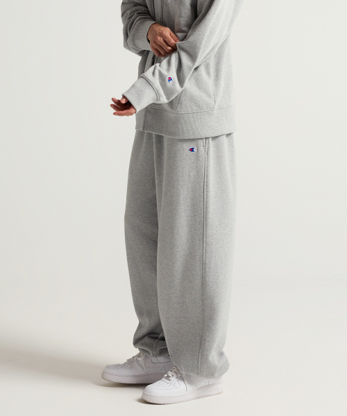 C로고 와이드핏 스웨트 조거 팬츠 Grey