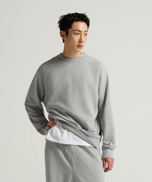 스몰 로고 루즈핏 스웨트셔츠 Grey