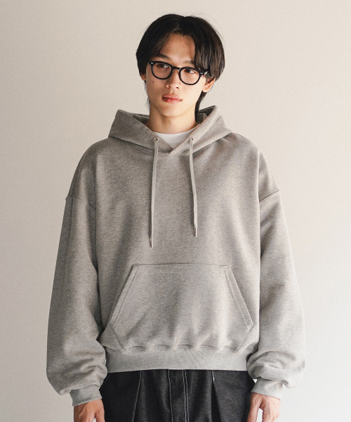 Daycut Crop Overfit Hoodie Gray KJHD2649