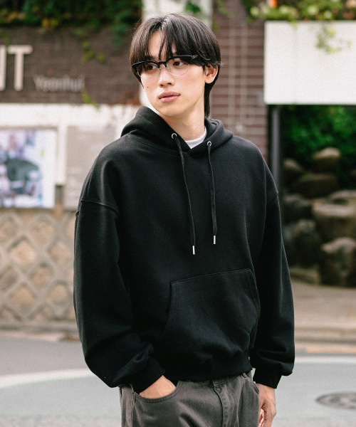 Daycut Crop Overfit Hoodie Black KJHD2649
