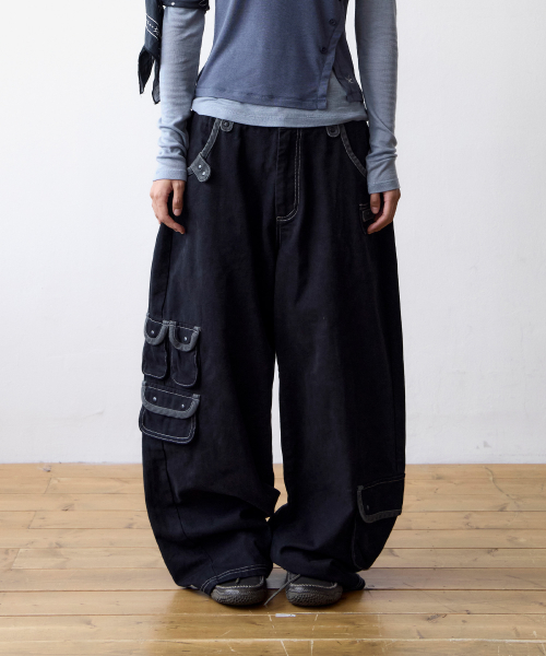 TCM multi cargo pants (black)