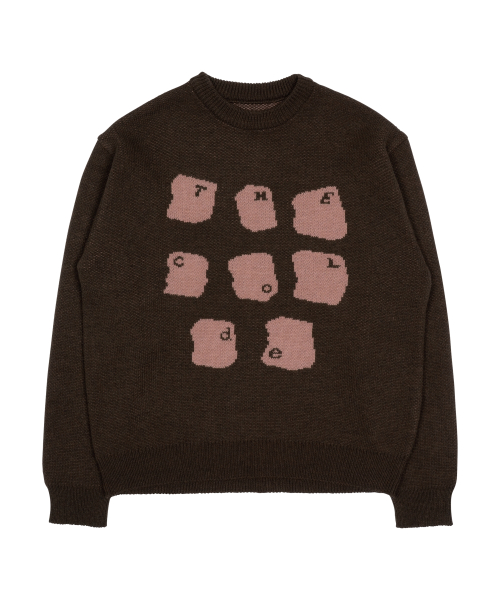 TCM typing logo knit (brown)