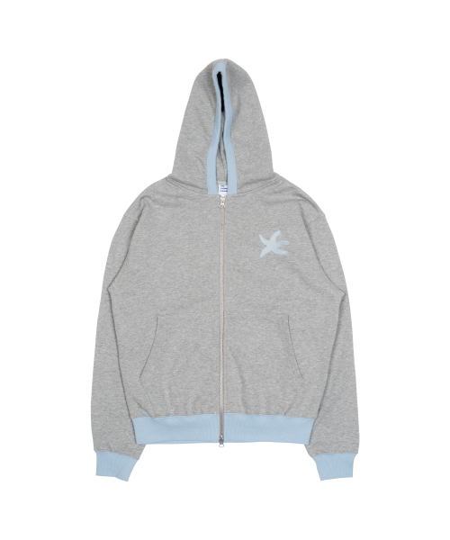TCM line hooded zip-up (sky blue)