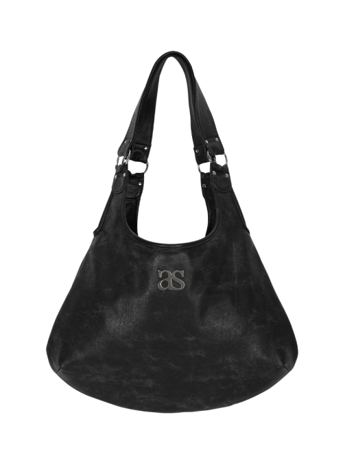 RICKY SHOULDER BAG / CRACK BLACK
