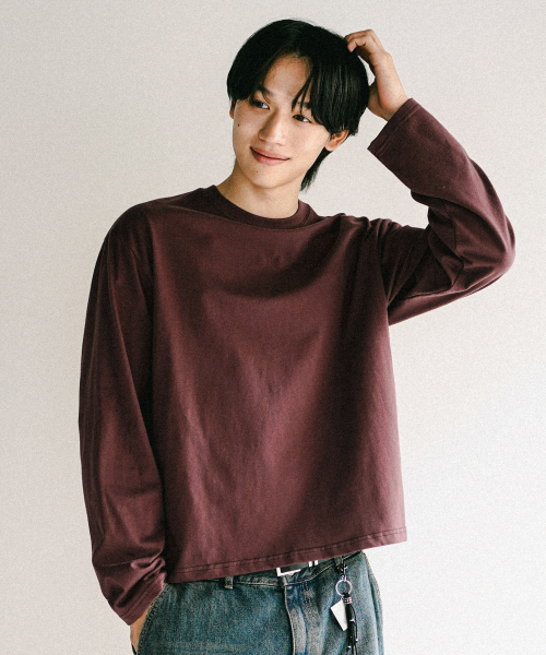 Boy Crop Long Sleeve Brickred KJLT2672