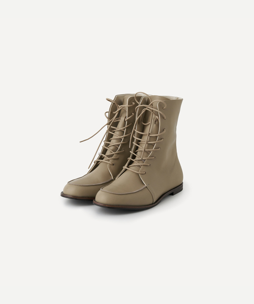 LACE-UP HALF BOOTS (BLACK)