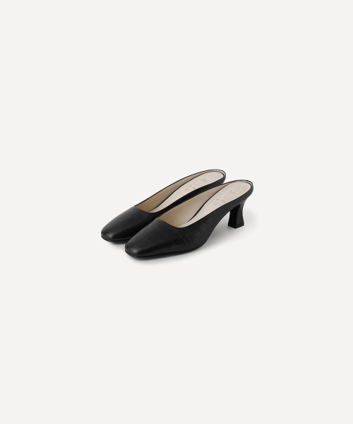 SOLI MULE_HEEL (SQUARE BLACK)