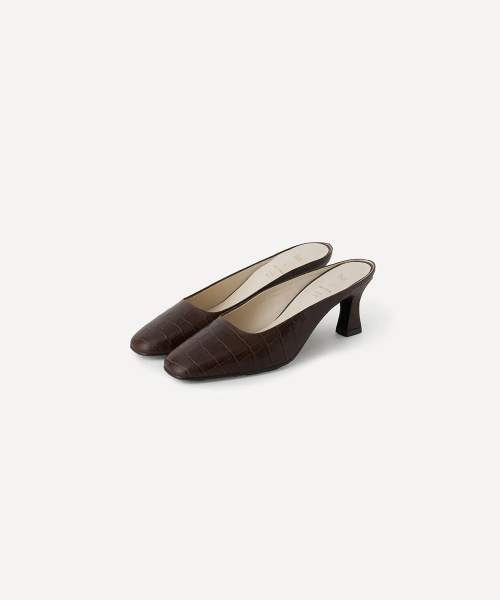 SOLI MULE_HEEL (SQUARE BROWN)