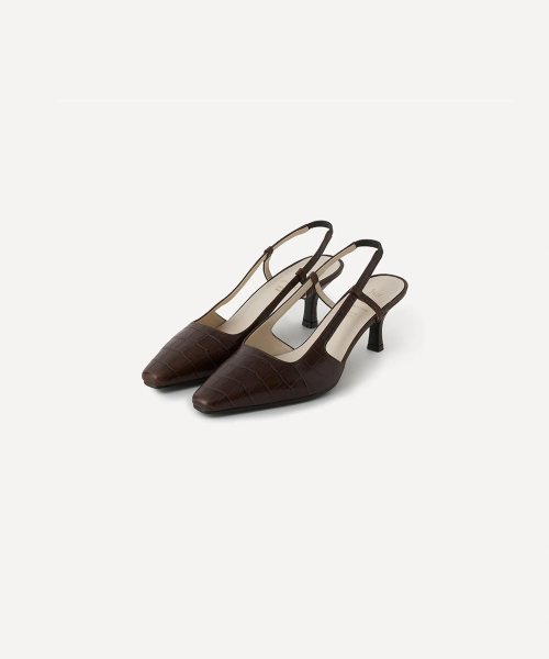 OFF SLINGBACK (SQUARE BROWN)