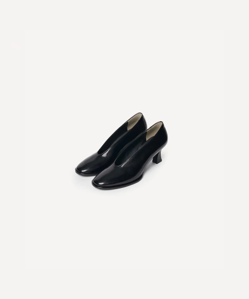 LOUNY PUMPS HEEL (BLACK PATENT)