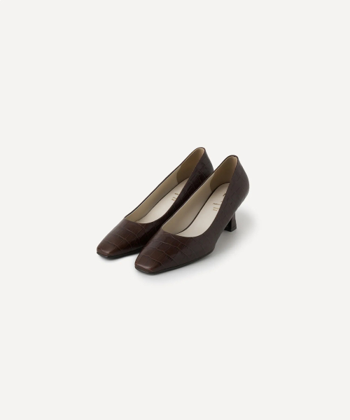 LOUNY PUMPS HEEL (SQUARE BROWN)