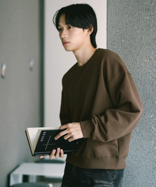 Daycut Crop Sweatshirts Brown KJMT2648