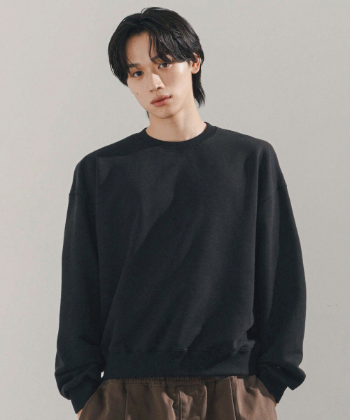 Daycut Crop Sweatshirts Black KJMT2648