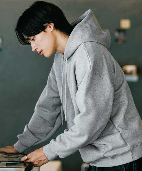 Plain Essential Hoodie Gray KJHD2674