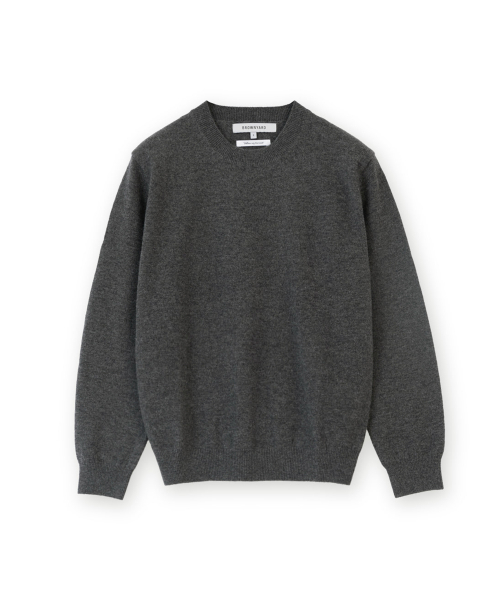 W Extra Super Fine Crewneck Knit, Charcoal