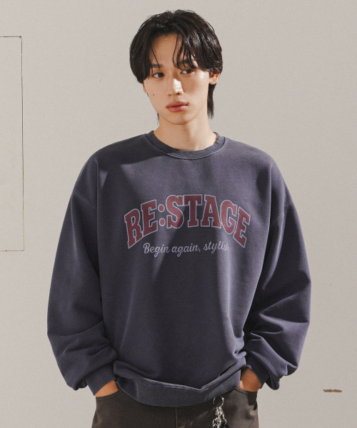 Restage Pigment Sweatshirts Navy KHMT2656