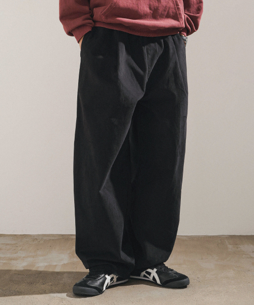 Cotton Peach Wide Pants Black MMLP2673