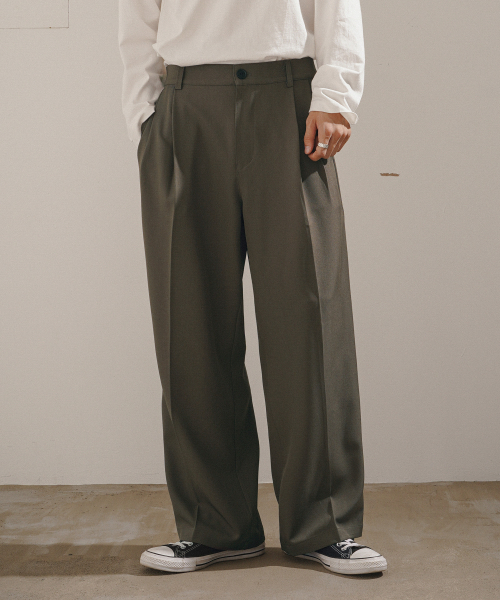 Four Season Wide Slacks Darkbeige MMLP2651